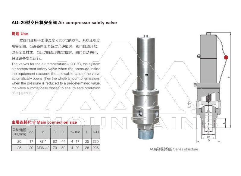 AQ-20/25空壓機(jī)安全閥